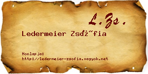 Ledermeier Zsófia névjegykártya